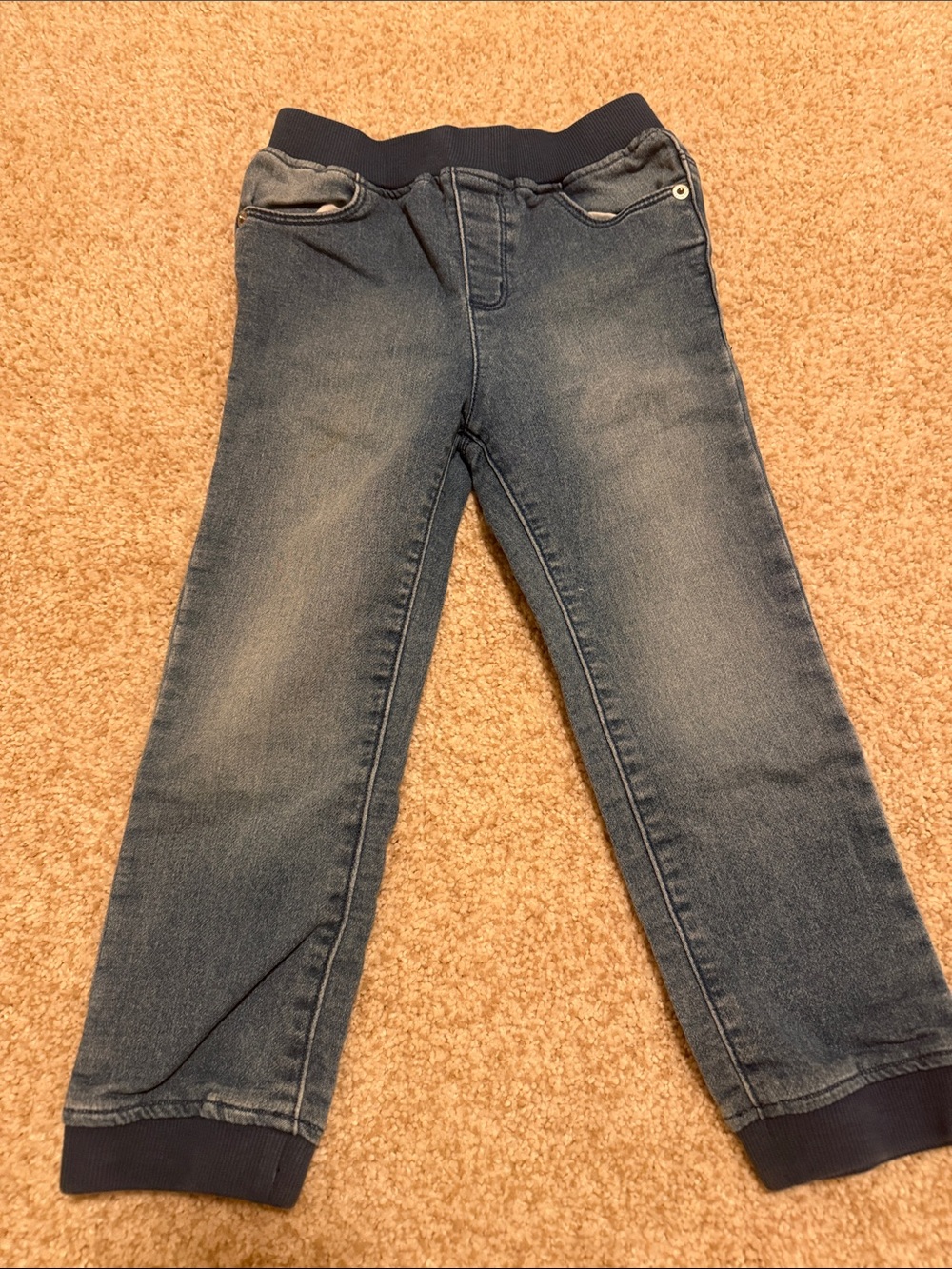 Gymboree Denim-Style Knit-Waist Jeans in Blue